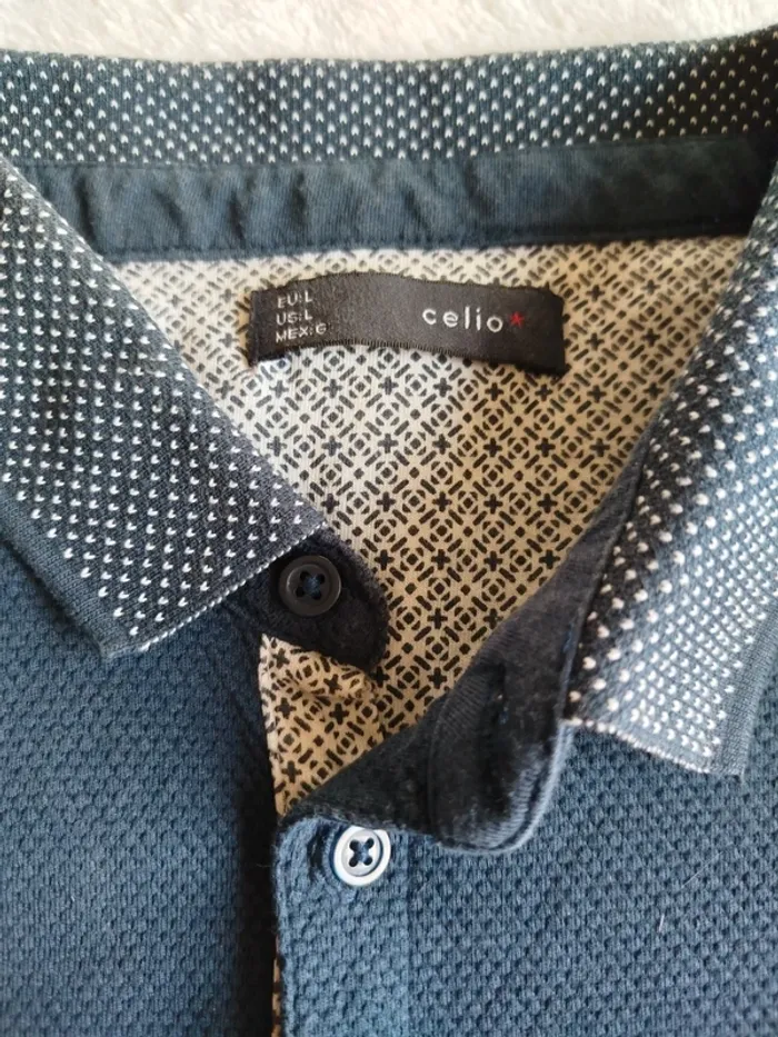 Polo homme Navy Celio taille L - photo numéro 2