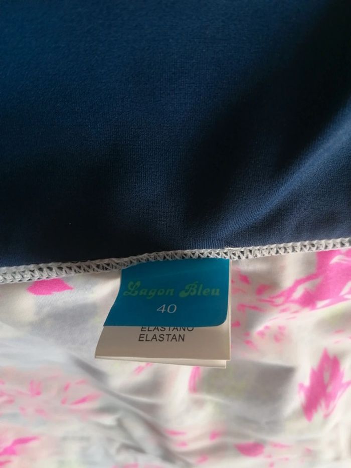 Maillot de bain 2 pièces bas taille haute le Lagon Bleu taille 40 - photo numéro 7