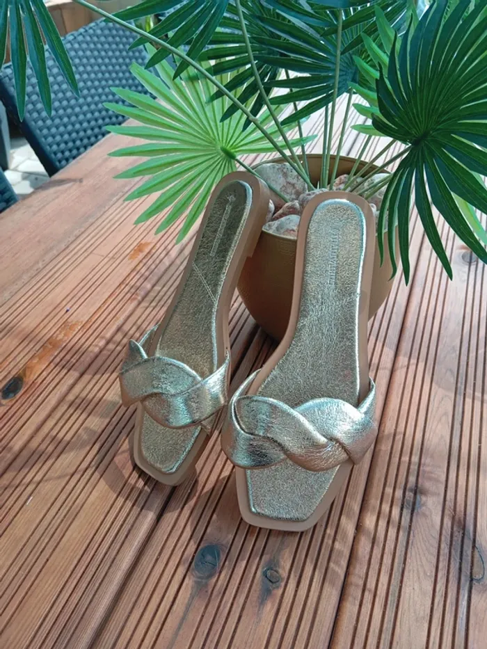 Mules dorées - photo numéro 2