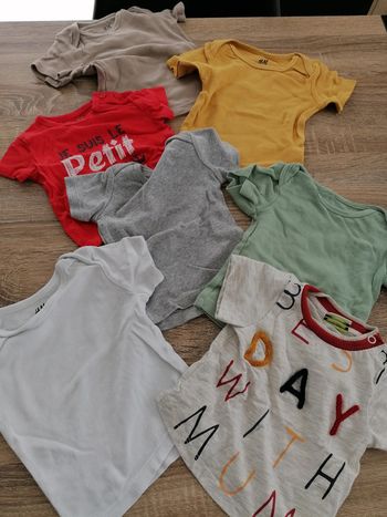 lot x7 tee shirt manches courtes 3 mois