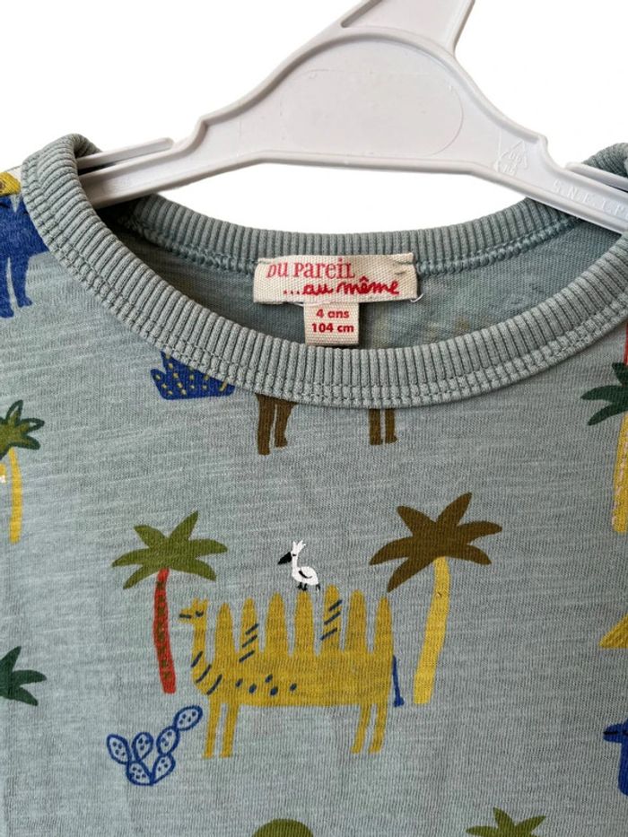 T-shirt manches courtes (chameaux + palmiers) - DPAM 4 ans (104cm) - photo numéro 2