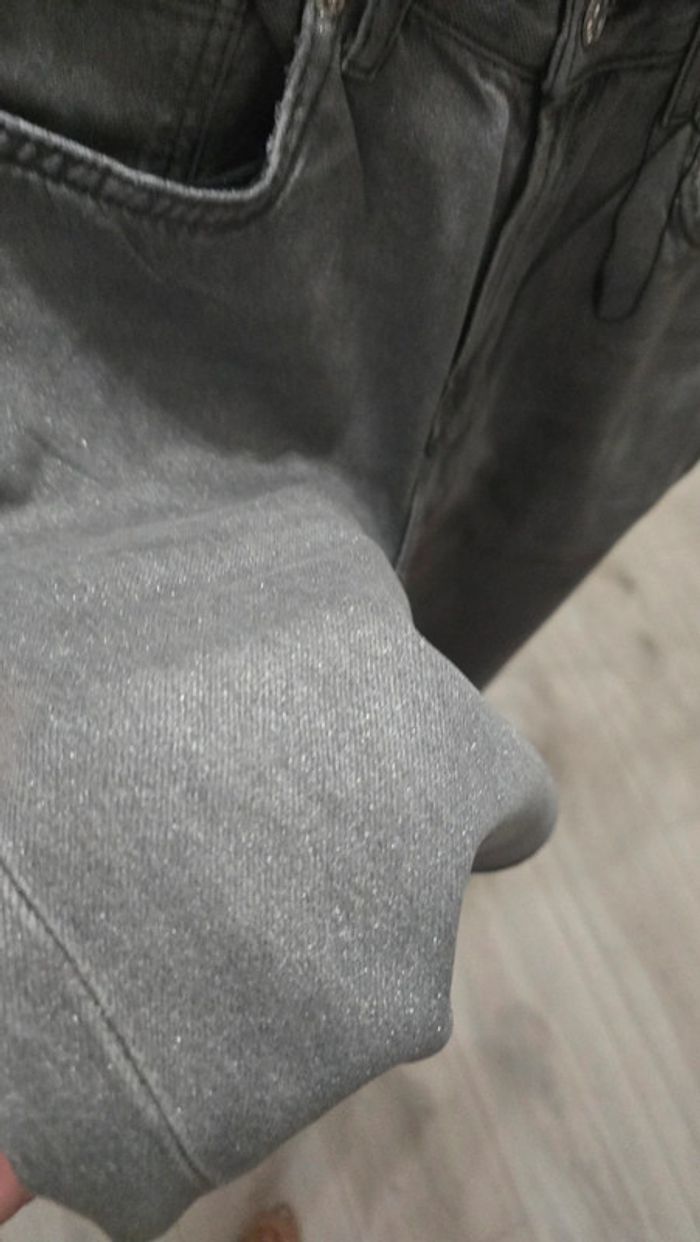 Jeans Wide Leg Zara gris irisé - photo numéro 3