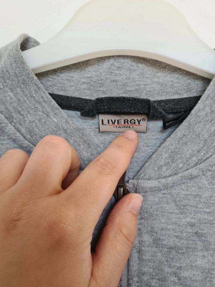 Veste gris clair/foncé taille 44/46 homme - photo numéro 3