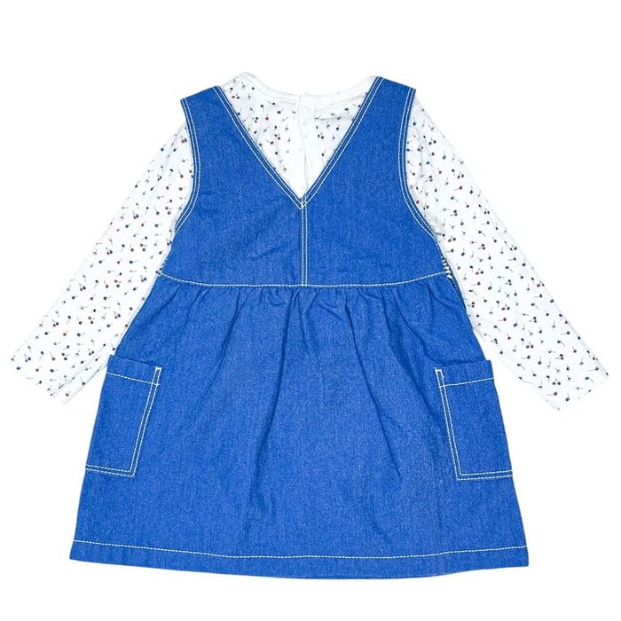Petit Bateau Ensemble T-shirt + Salopette 12 mois en coton - photo numéro 2