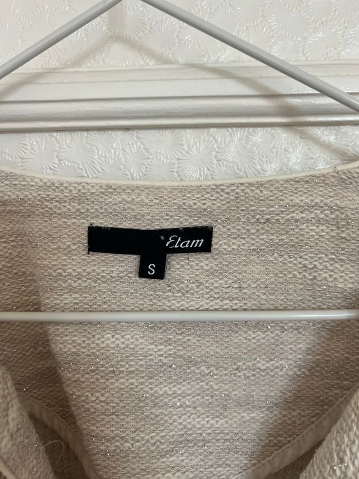 Veste courte beige etam taille S - photo numéro 3