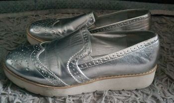 Mocassins argenté compensée 41