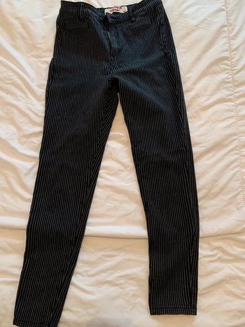 Pantalon rayé blanc / noir