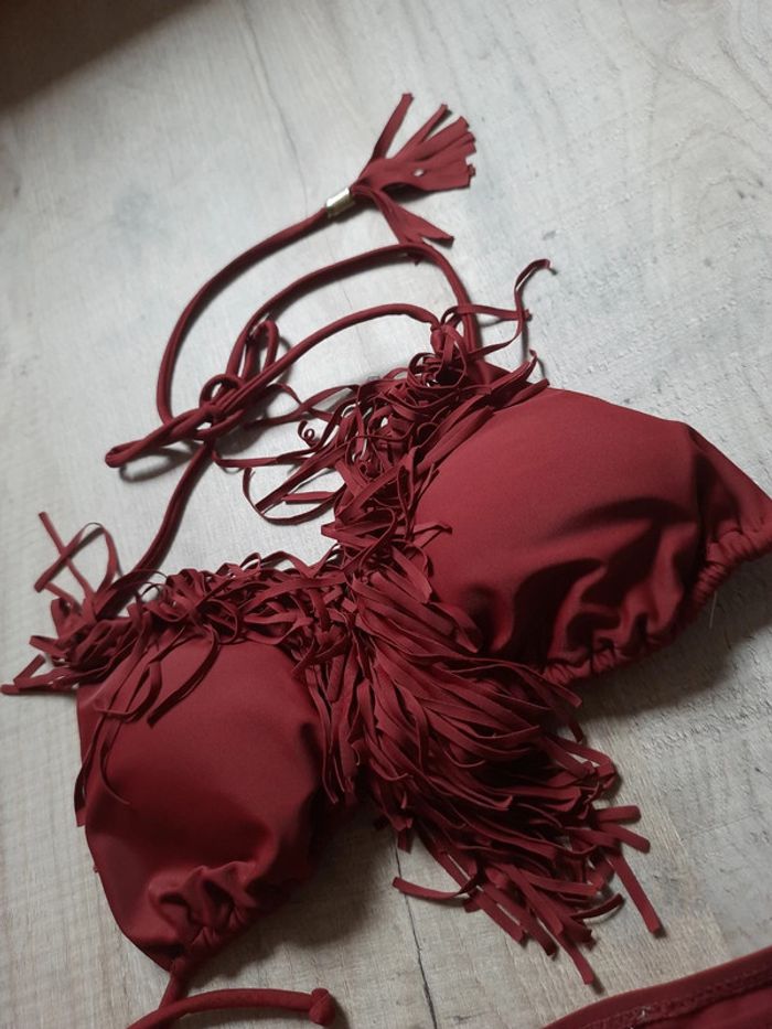 Maillot de bain 2 pièces franges T36 - photo numéro 3