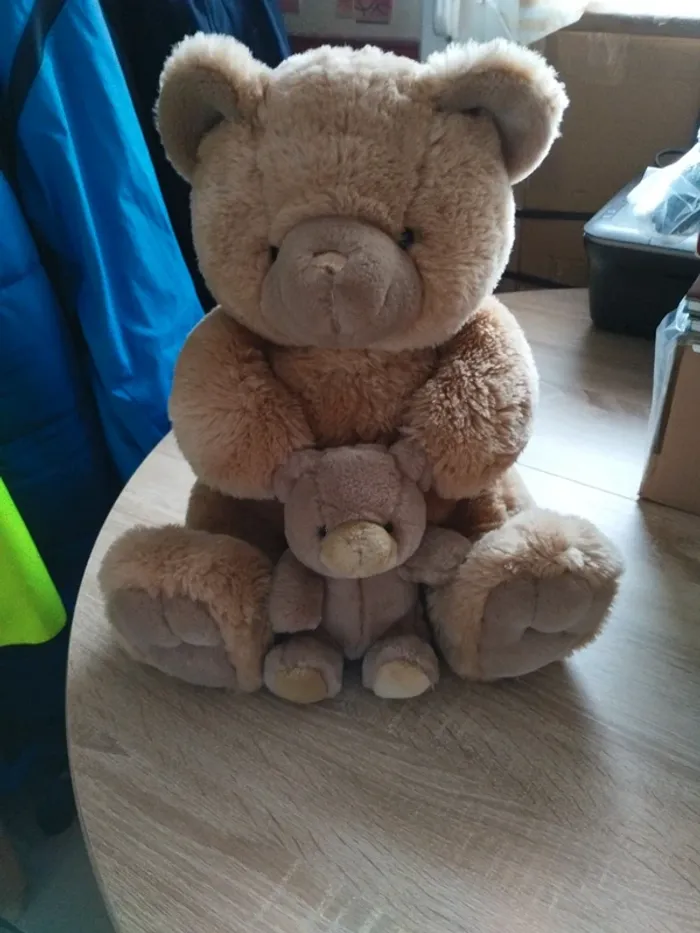 Peluche Maman et bébé ours