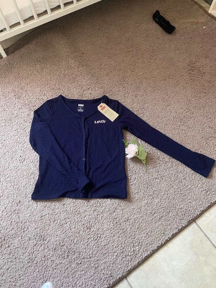Cardigan Levi’s bleu marine – Taille 12A - Neuf - photo numéro 2