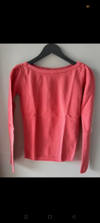 Pull rose vif / fuchsia texturé "Naf Naf"