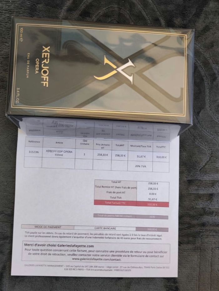Eau de parfum xerjoff opera 100ml neuf - photo numéro 3