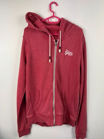 Pull full zip rouge Tommy Hilfiger taille XL