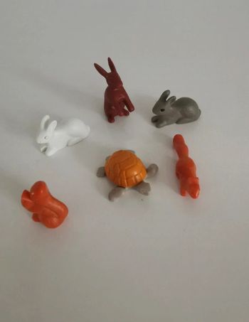 Playmobil lot animaux lapin tortue écureuil