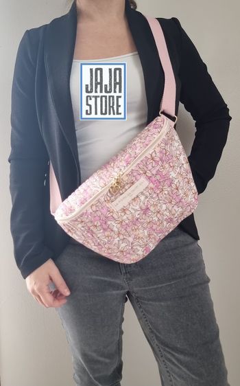 Sac banane liberty imprimé fleurs roses