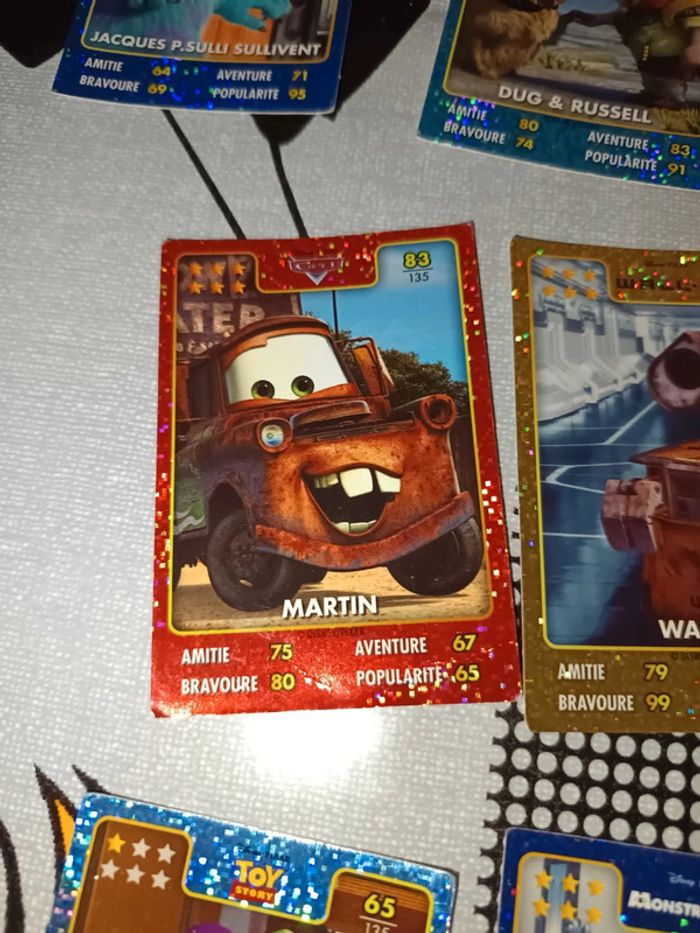 Lot de 9 Cartes brillantes à collectionner Auchan - Héros Disney Pixar - photo numéro 5
