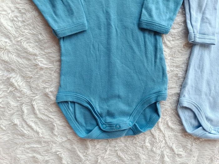 Lot de 2 bodies manches longues Garçon 6 mois Ours Petit bateau 100% coton - photo numéro 5