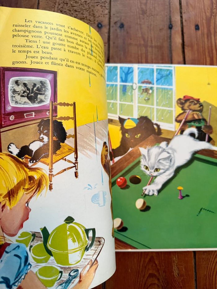 Bleu Grands albums Hachette livre rare ancien blanc Caroline et sa Maison Pierre Probst - photo numéro 5