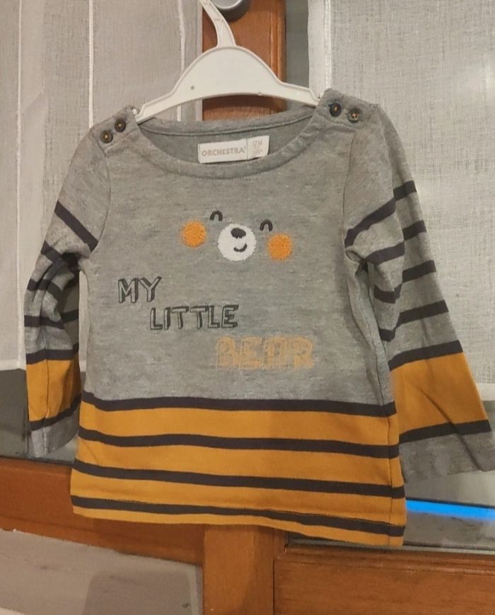 Beau tee-shirt manche longue taille 12 mois - photo numéro 2