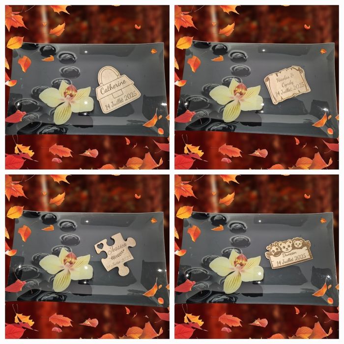 Marque place en bois