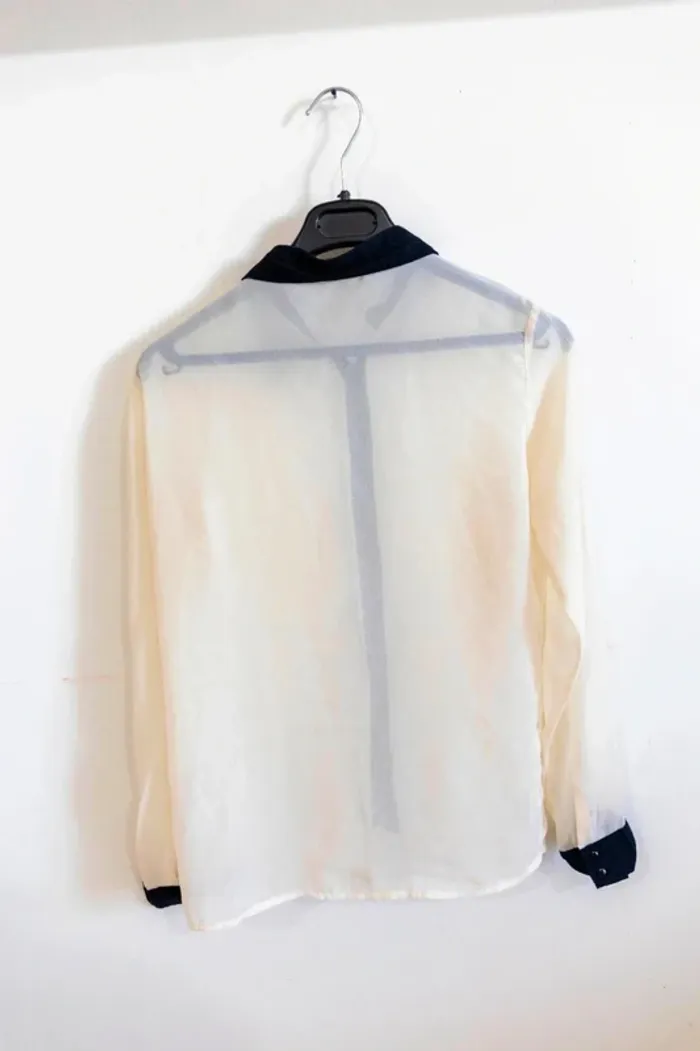 C50 chemise crème / noir La redoute 36 - photo numéro 2