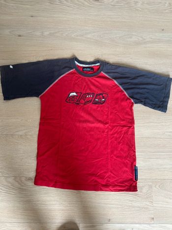 T-shirt vintage DDP rouge et bleu marine – Taille 16 ans