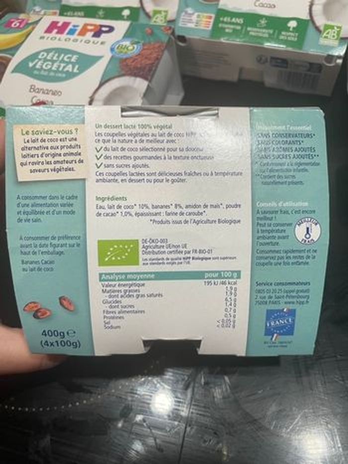 Crème dessert hipp cacao banane - photo numéro 2