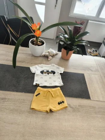 Ensemble été 2 pièces garçon 3 mois Batman