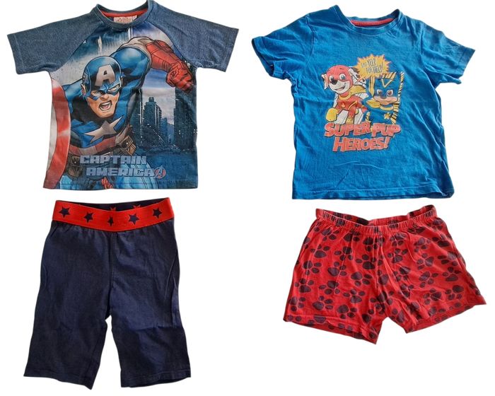 Lot de 2 pyjamas shorts garçon 5 ans BE