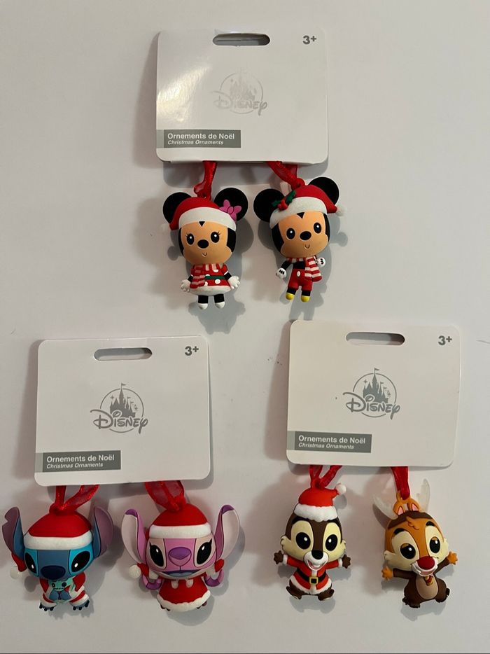 Lot 6 ornements décoration suspensions Disney Noël