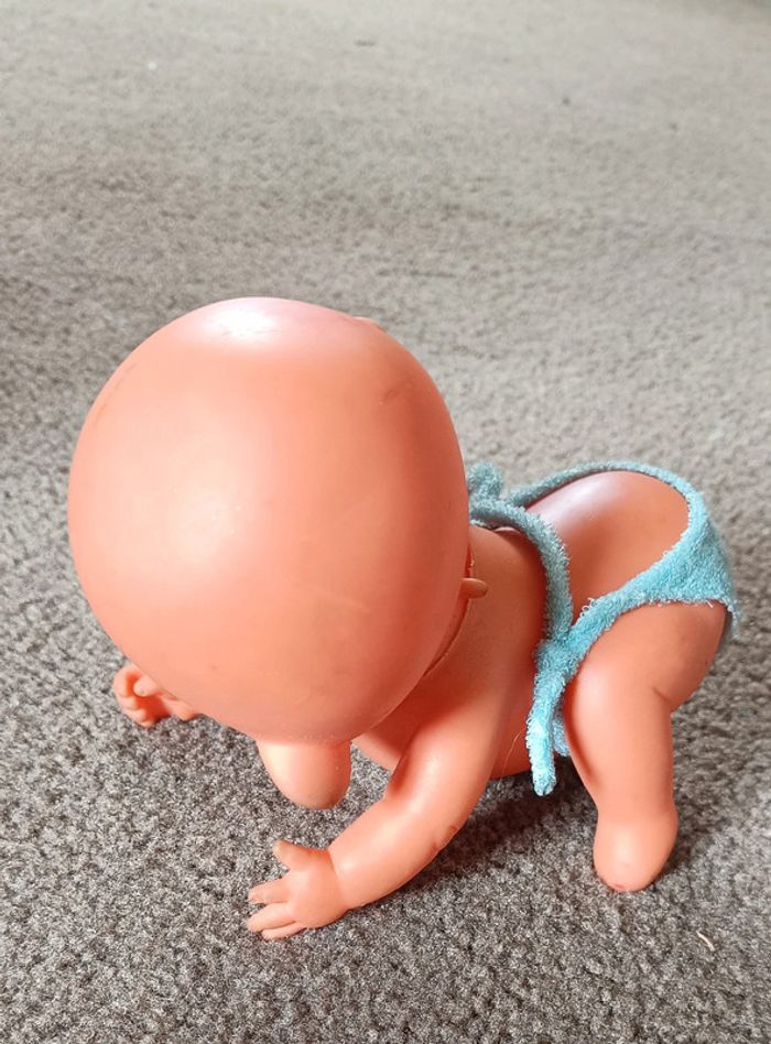 Poupon poupée vintage feutrine bleu - photo numéro 3