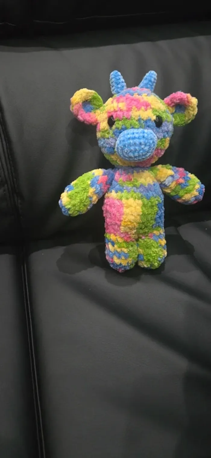 Peluche vache multicolore neuf - photo numéro 5