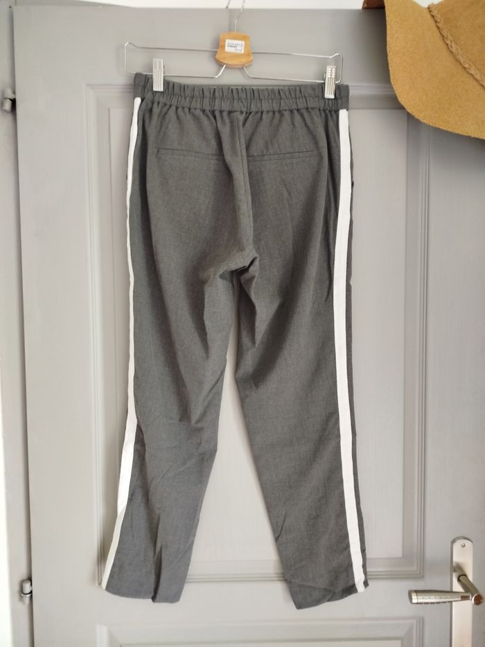 Pantalon Chino gris bande blanche Bonobo 38 - photo numéro 2