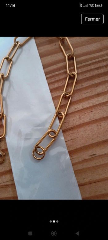 Bracelet trombone doré