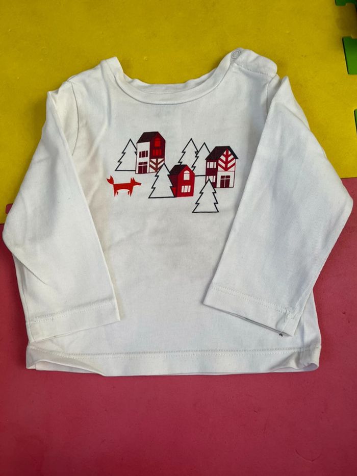 Tee shirt chemise jacadi tartine et chocolat 12 mois m - photo numéro 4