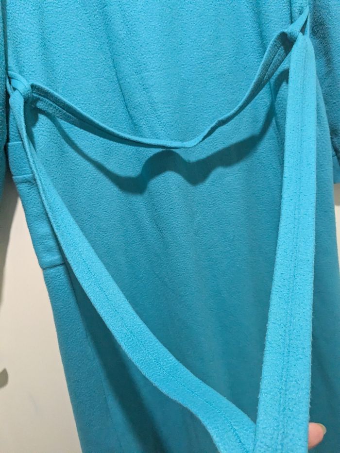 Belle robe de chambre vintage bleue turquoise. Taille 40 - photo numéro 7