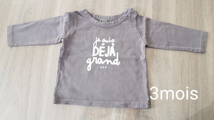 lot 5 t-shirts + 1 sous-pull 3 mois - photo numéro 6