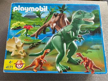 Boîte playmobil Dinosaures 4171 Tyrannosaure avec Velociraptors
