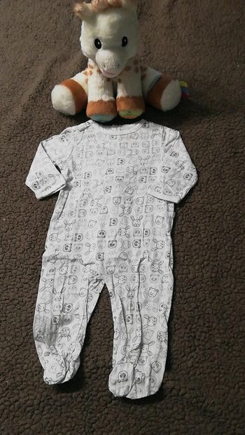 Pyjama coton 6 mois petit animaux gris