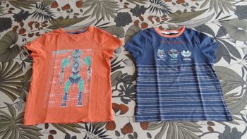 2 t-shirts garçon manches courtes 8 ans SGMJ