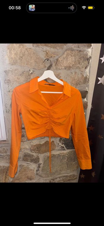 Chemise crop top femme