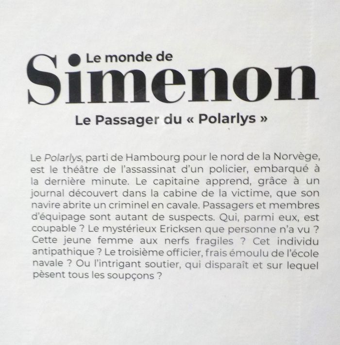 LE PASSAGER DU "POLARLYS" de SIMENON Ed. Le Monde - photo numéro 2
