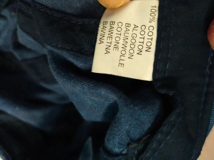 Casquette bébé en jean bleu avec éléphant – Taille 45 cm - photo numéro 5