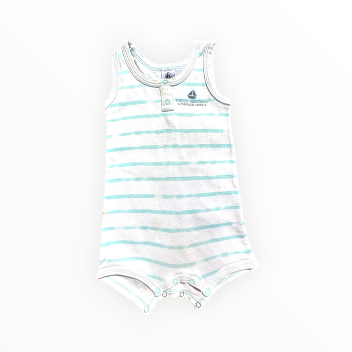 Barboteuse marinière menthe Petit Bateau 12 mois S (3€) - photo numéro 7