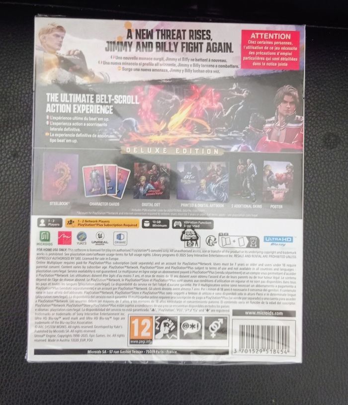 😍new double dragon revive édition Deluxe ps5  + mini poster métal - photo numéro 4