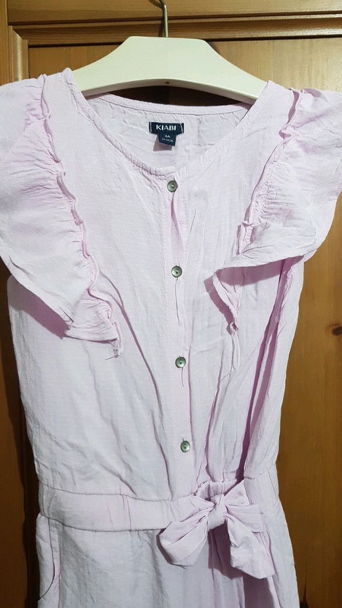 Combinaison salopette fluide kiabi 6 ans rose pâle - photo numéro 3