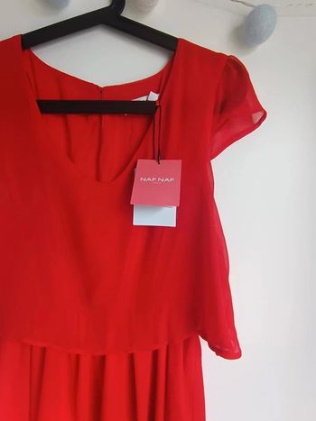 Robe rouge habillée pour cérémonie Naf Naf 38 Neuf avec étiquette
