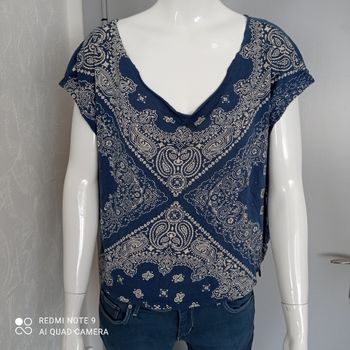 T-shirt bleu bandana t36 Pepe jeans