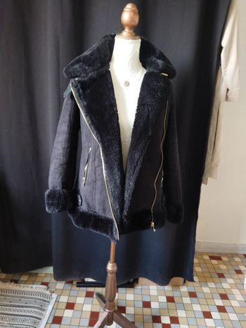 #aline11052405 blouson en daim fourrure a l intérieur