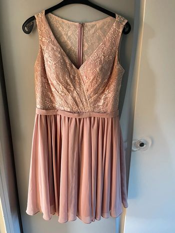 Robe de cérémonie rose poudré